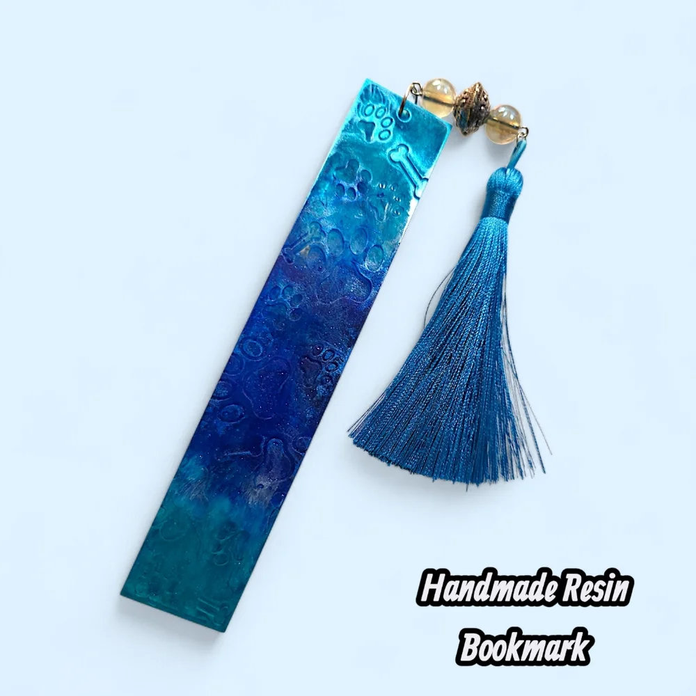 Blue Bookmark with Tassel
